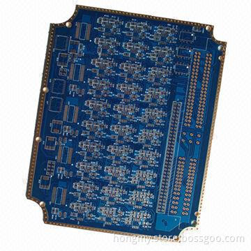 2-layer Blue PCB + Gold Edge, 1.0mm Board Thickness, 10 to 300V Test Voltage